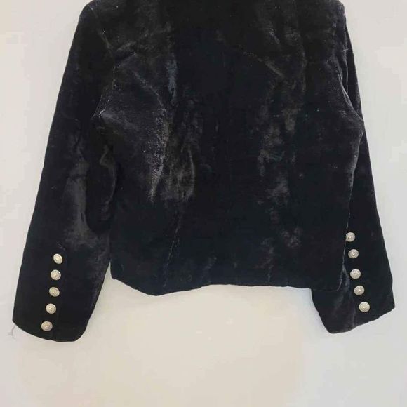 Gordon & James Designer Vintage Y2k Studded Jacket Coat Velour Fur Sz XL - Picture 4 of 5